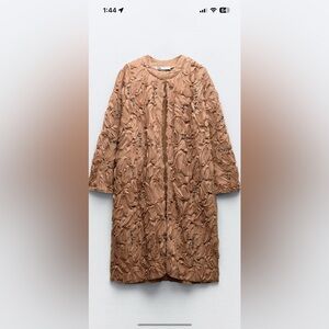 Zara structured pearl beading coat  S item runs large